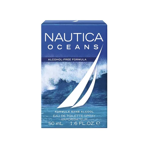 Miniatura 3 de Nautica Oceans Eau de Toilette 1.6 onzas líquidas (paquete de 1), notas de manzana, ciclamen y madera de ámbar, fragancia para hombre, larga