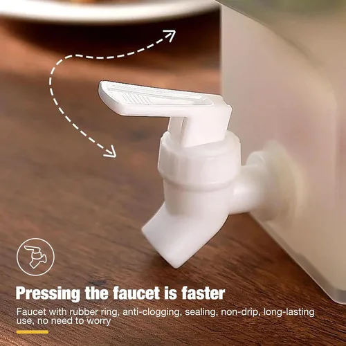 Miniatura 2 de 2 tetera fría con grifo en el refrigerador, dispensador de bebidas heladas, dispensador de bebidas con espita, leche, dispensador de limonada