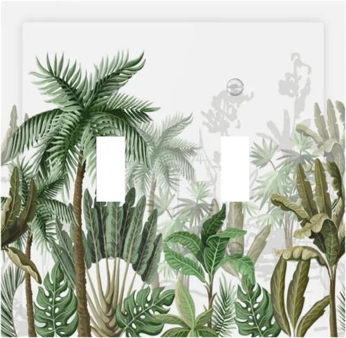 Miniatura 11 de Hojas de eucalipto, vegetación, flores de vid, sencillez, cubiertas decorativas de salida de 1 pandilla, placa de pared para interruptor de luz