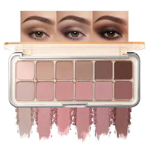 Miniatura 22 de Erinde Paleta de maquillaje de sombra de ojos de 9 colores con purpurina y lavanda brillante y mate, violeta, malva, púrpura oscura, plateado
