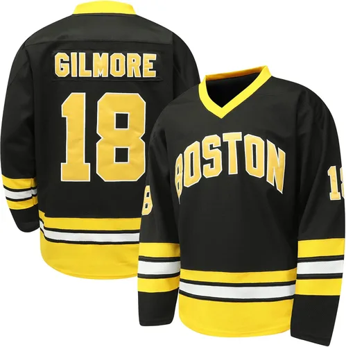 Happy Gilmore #18 Jersey Boston Adam Sandler 1996 Película Hockey Sobre Hielo Jersey Cosido S-XXXL, 90S Hip Hop Ropa para Fiesta
