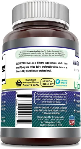 Miniatura 3 de Amazing Formulas - Suplemento de cápsulas de ácido alfa lipoico de 300 mg, sin OMG, sin gluten, fabricado en Estados Unidos (60 unidades)