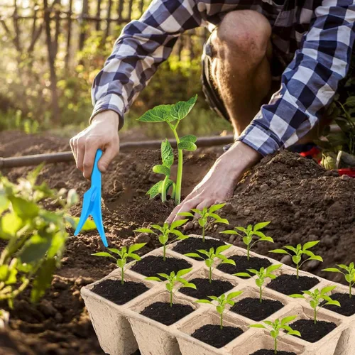 Miniatura 7 de 10 paquetes de bandejas de inicio de plántulas, 120 celdas biodegradables macetas de iniciación de semillas, kit de bandeja de germinación