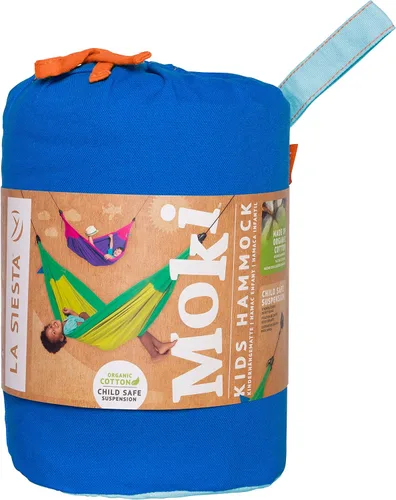 Miniatura 3 de LA SIESTA Moki - Hamaca infantil para jugar en interiores y exteriores, materiales fáciles de limpiar, algodón súper suave, de 3 a 12 años, máximo