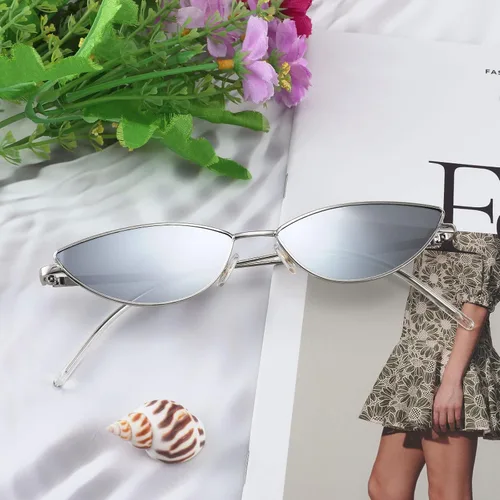 Miniatura 21 de FEISEDY Gafas de sol de diseñador de moda Retro pequeños pétalos forma arco templo diseño B2298