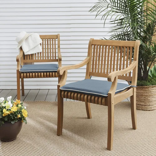 Miniatura 2 de Sorra Home Sunbrella - Cojín para silla con cable (juego de 2) – Resistente a la decoloración y al agua, cojín de asiento para exteriores e