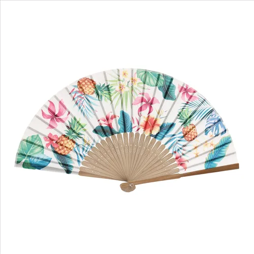Miniatura 16 de Gasa transparente de los ventiladores de la mano del ventilador de la mano plegable con la tela hermosa para el regalo de la boda