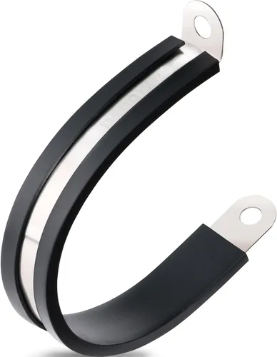 Miniatura 17 de OURU 100 piezas de abrazaderas de cable de 3/8 pulgadas, abrazaderas de cable de acero inoxidable 304 con revestimiento de goma acolchado y aislado
