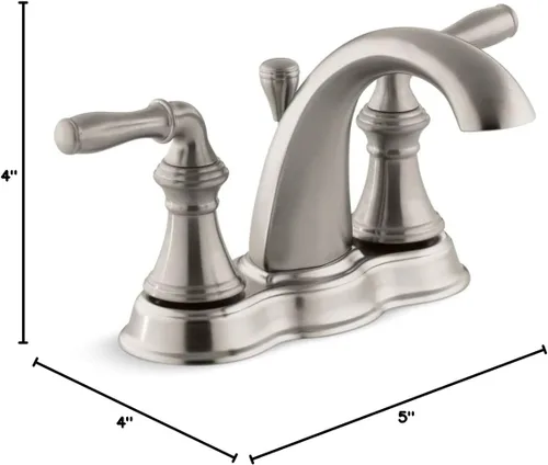 Miniatura 14 de Kohler K-393-N4-CP Devonshire - Juego de llaves de lavabo, 393-N4-BN Níquel cepillado