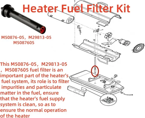 Miniatura 6 de Kit de Reemplazo de Filtro de Combustible M50876-05 Compatible con Reddy, Master, Remington, Desa Calentador de Querosén (Set de 2)