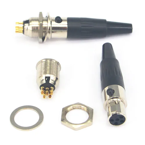 Miniatura 5 de Onelinkmore DIY 3 Pin Mini XLR Conector TA3F Audio Micrófonos Adaptadores Con Enchufe Chasis Montaje Jack Cable Terminales Reemplazo F-Plug Socket