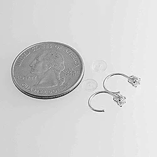 Miniatura 5 de Aretes de plata de ley para mujeres y niñas, hipoalergénicos para cartílago