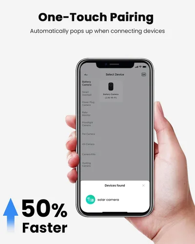 Miniatura 8 de VIZIUUY Cámara de seguridad solar de 5 MP para exteriores, cámara de seguridad inalámbrica alimentada por batería con vista de 360°, panorámica e