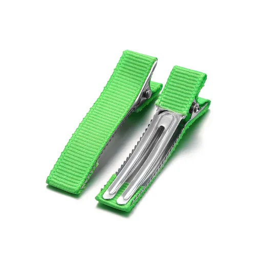 Miniatura 15 de 10 unids/lote plana de una sola punta de metal cocodrilo dientes clip de pelo pasadores color caramelo horquillas para bricolaje joyería base Negro