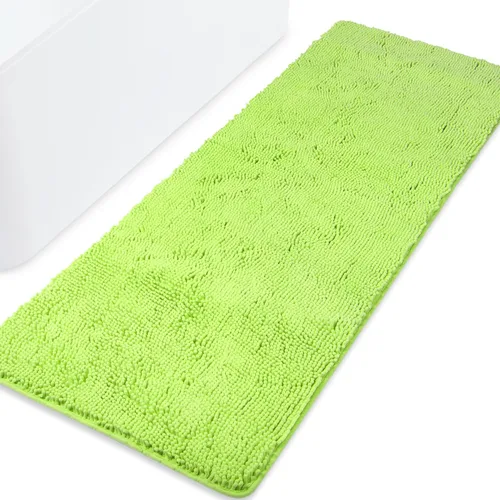 Miniatura 207 de Yeaban Alfombra de pasillo de baño de 24 x 72 pulgadas, antideslizante, alfombra de baño larga de felpilla gruesa, absorbente y lavable, alfombra