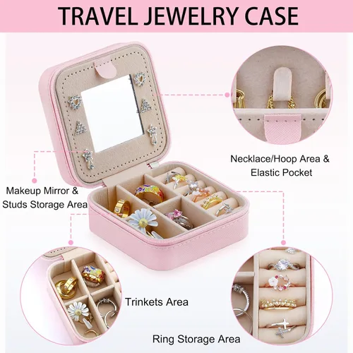 Miniatura 4 de Regalos para hermanas de hermana, pequeño joyero de viaje, organizador de joyas, caja de joyería, regalos inspiradores para hermanas, amigas, niñas