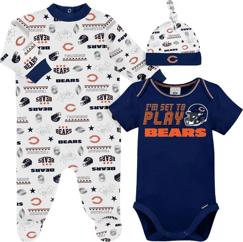 Miniatura 20 de Gerber Conjunto de regalo unisex para bebé con pies de equipo de la NFL para dormir y jugar