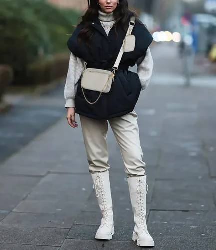 Miniatura 2 de UTO Pequeñas bolsas cruzadas para mujer, 3 en 1, diseño de moda, mini cangurera con correa