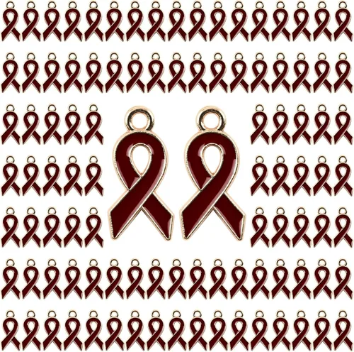 Miniatura 11 de WANDIC Colgantes de cinta, violencia doméstica, lupus, alzheimer, concientización sobre el cáncer de páncreas de aleación para la fabricación