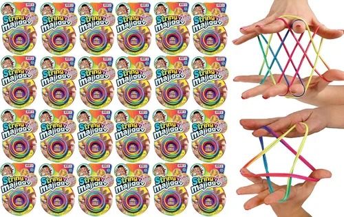 Miniatura 6 de JA-RU Stringy Majiggy Cats Cradle - Juguetes de cuerda chinos (1 cuna para gatos) Juegos de trucos de cuerda de mano para niños y adultos, niñas