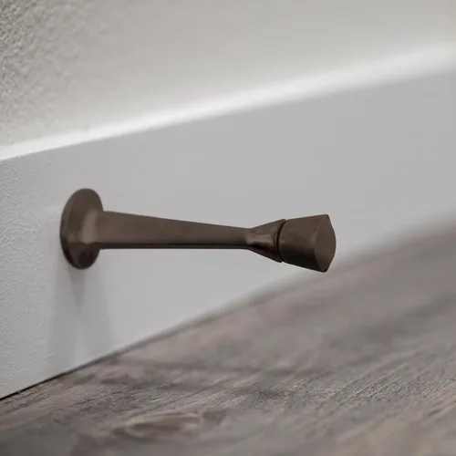 Miniatura 7 de Design House Paquete de 10 topes de puerta de acero sólido con punta de goma suave, topes de puerta para pared, protegen paredes y puertas, Oil