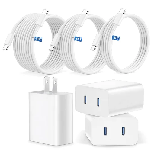 Miniatura 8 de Cargador súper rápido tipo C para Samsung Galaxy S26 Ultra, bloque de cargador USB C, paquete de 2 con 6TF+cable de carga rápida de 10 pies