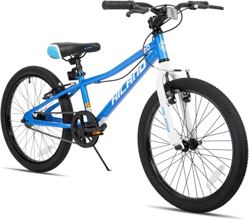 Miniatura 8 de HILAND - Bicicletas de montaña para niños de 20 pulgadas para niños y niñas de 5 años en adelante, bicicletas de una sola velocidad con frenos