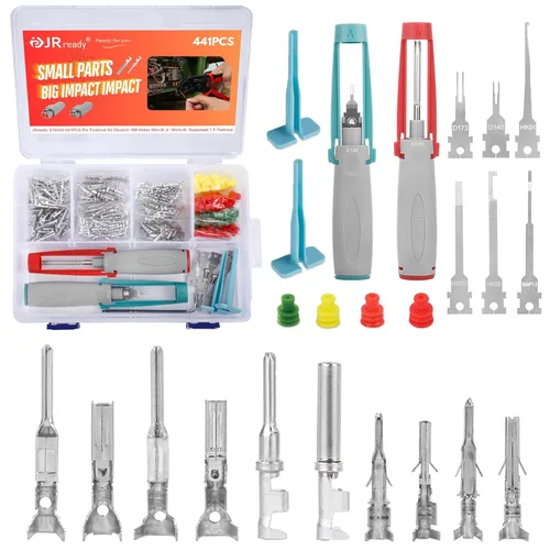 Miniatura 9 de JRready ST6527 Kit de terminales de pines de 150 pares 093" 062" Mini-Fit Jr. MLX Micro-Fit Terminales eléctricos automotrices Conectores de pines