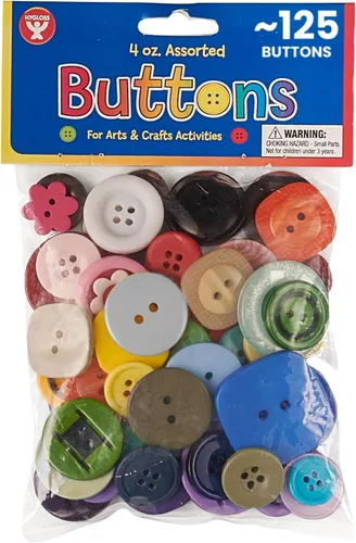 Miniatura 9 de 500 botones surtidos (aproximadamente) para manualidades – Contenedor a granel de 1 libra – Botones pequeños y grandes para coser, camisas, ropa