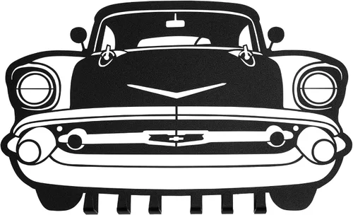 Miniatura 8 de MOOH Llavero de metal para automóvil con 6 ganchos, decoración única de pared para hombres y mujeres, decoración de cueva de hombre genial
