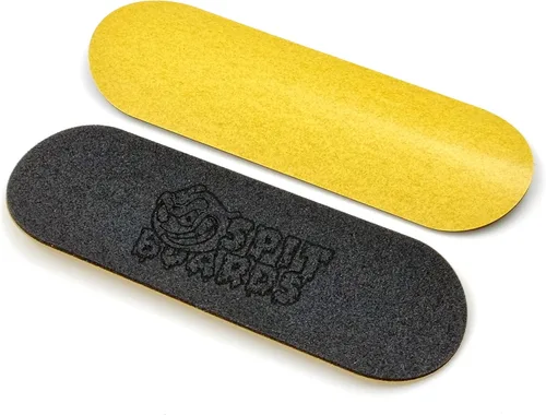 SPITBOARDS® Cinta de agarre para diapasón de 1.260 in x 3.937 in (0.039 in de grosor), 3 piezas de corte redondo con logotipo láser, 3 piezas para