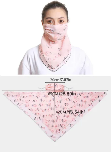 Miniatura 2 de Paquete de 2 bufandas con protección UV para el sol de verano con diseños para mujer, polaina refrescante para el cuello con bucles para las orejas