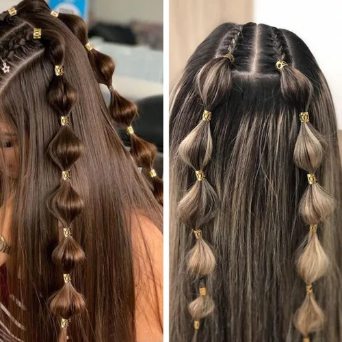 Miniatura 7 de 26 piezas de accesorios para el cabello de rastas, joyería celta para trenzar, 6 pinzas para el cabello en espiral, 20 anillos para el cabello, 26