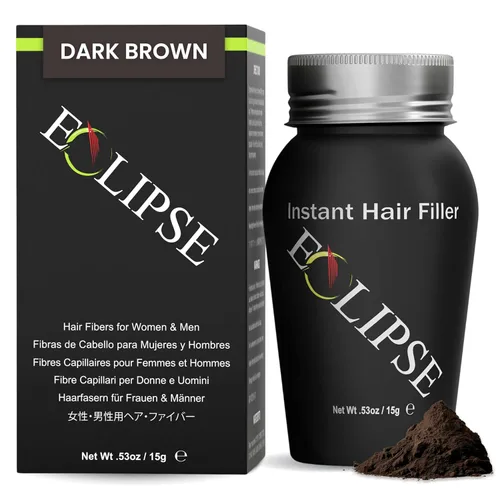 Miniatura 32 de ECLIPSE - Fibras de cabello negras para adelgazar el cabello para mujeres y hombres para ocultar la pérdida de cabello en 15 segundos, 100% fibras