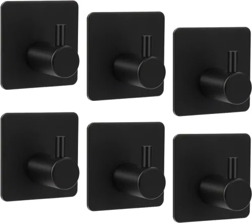 ShineMe Ganchos adhesivos, ganchos de pared de acero inoxidable 304 resistentes para colgar abrigos, ganchos para toallas y llaves, para baños,