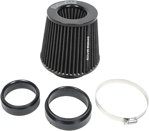 Miniatura 30 de Filtro de aire universal de alto flujo de 6 pulgadas y 5.984 in, entrada de aire frío de cono reutilizable, alto rendimiento, lavable, kit de aire
