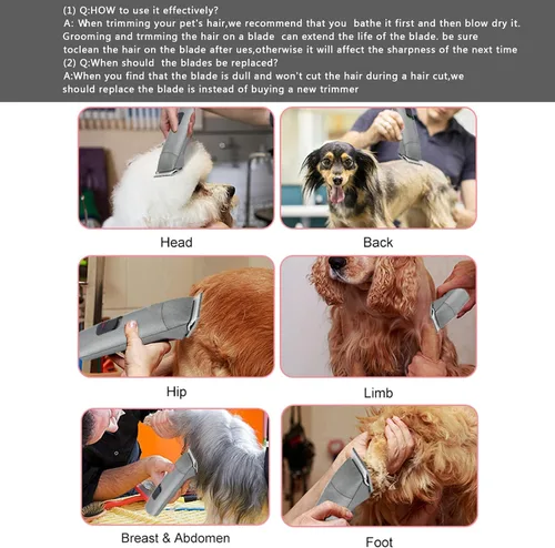 Miniatura 8 de 7Pack 10 cuchillas de repuesto para aseo de perros compatibles con Andis Pet Clipper/Oster A5/Wahl KM Series Dog Clipper, cuchillas de cerámica