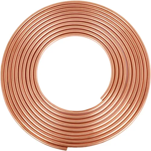 Tubo de Cobre 1,27 cm de diámetro exterior x 1,1 cm de diámetro interior x 1,5 m, tubos de cobre puro T2 en espiral suave, tubo de metal redondo sin