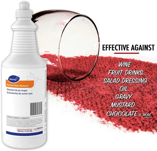 Miniatura 5 de Diversey 95002540 Quitamanchas de jugo rojo, elimina vino, ponche de frutas, refrescos, grasa, mostaza y más de la alfombra, listo para usar, 32