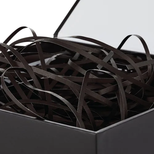 Miniatura 6 de Hallmark Caja de regalo mediana con tapa y relleno de papel triturado (caja negra de 7 pulgadas) para bodas, graduaciones, cumpleaños, día del Negro
