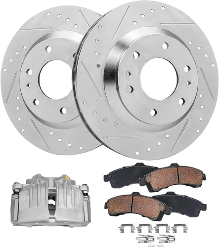 Miniatura 75 de Detroit Axle - Rotores de freno para Ford Mustang 2015, 2016, 2017, 2018, 2019, 2020, 2021, 2022, 2023, repuesto de rotores de freno de disco