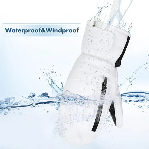 Miniatura 2 de Durio Guantes de esquí impermeables para mujeres y hombres, guantes de esquí para mujeres y hombres, guantes de nieve para pantalla táctil, guantes