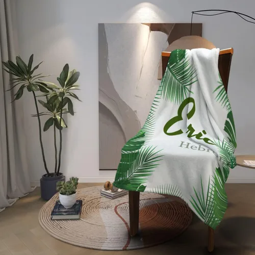 Miniatura 3 de Mantas de bebé personalizadas con nombre, mantas de bebé personalizadas para niñas y niños, manta suave con nombre para niños, regalos Tropical