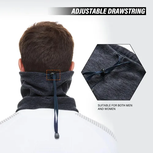 Miniatura 4 de LONGLONG - Calentador de cuello en forma de polaina - Máscara de bufanda para esquí, de lana elástica suave, para invierno