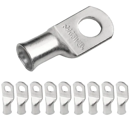 Miniatura 261 de SELTERM 5 piezas terminales de cable de cobre estañado 1/0 AWG perno de 1/2", extremos de cable de batería, terminales de anillo, conectores