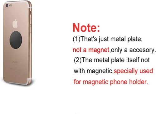 Miniatura 6 de BGJRBY Placa de metal de montaje (paquete de 8) para soporte magnético de teléfono para automóvil con adhesivo completo para imán de teléfono, 8 x