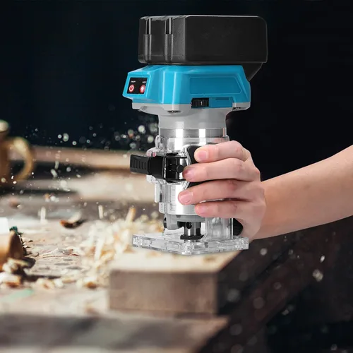 Miniatura 6 de Weytoll 18V 18000RPM Perfiladora sin escobillas, 6.35mm de diámetro de recorte, perfiladora de palma inalámbrica, perfiladora de madera, con 6