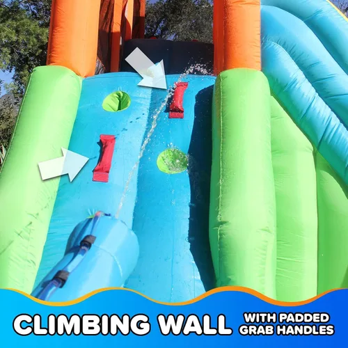 Miniatura 5 de Mi primer tobogán inflable de agua Sportspower, picos gemelos