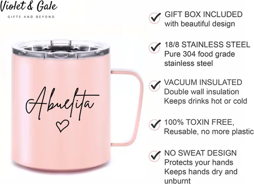 Miniatura 5 de Violet & Gale Abuelita Regalos para abuela – Taza de café de 12 oz – Regalos de Abuela en español – Regalos para Abuelas