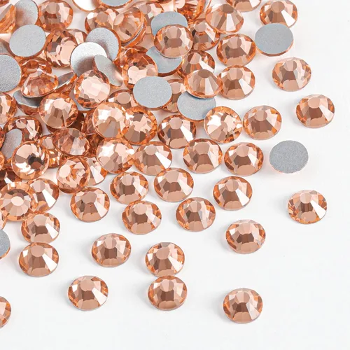 Miniatura 45 de Beadsland 2880 piezas de diamantes de imitación de cristal con reverso plano, gemas redondas para decoración de uñas y manualidades, cristal, SS16